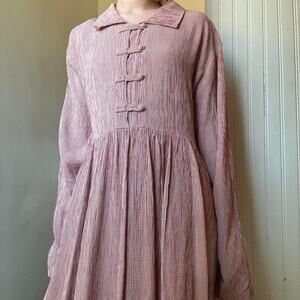 Vintage All Week Long Salmon Gingham Maxi Dress 10 Cottage